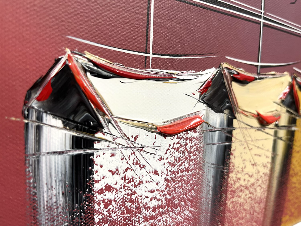 Miniature : Les voiliers de l’aurore... II | 40x40cm 