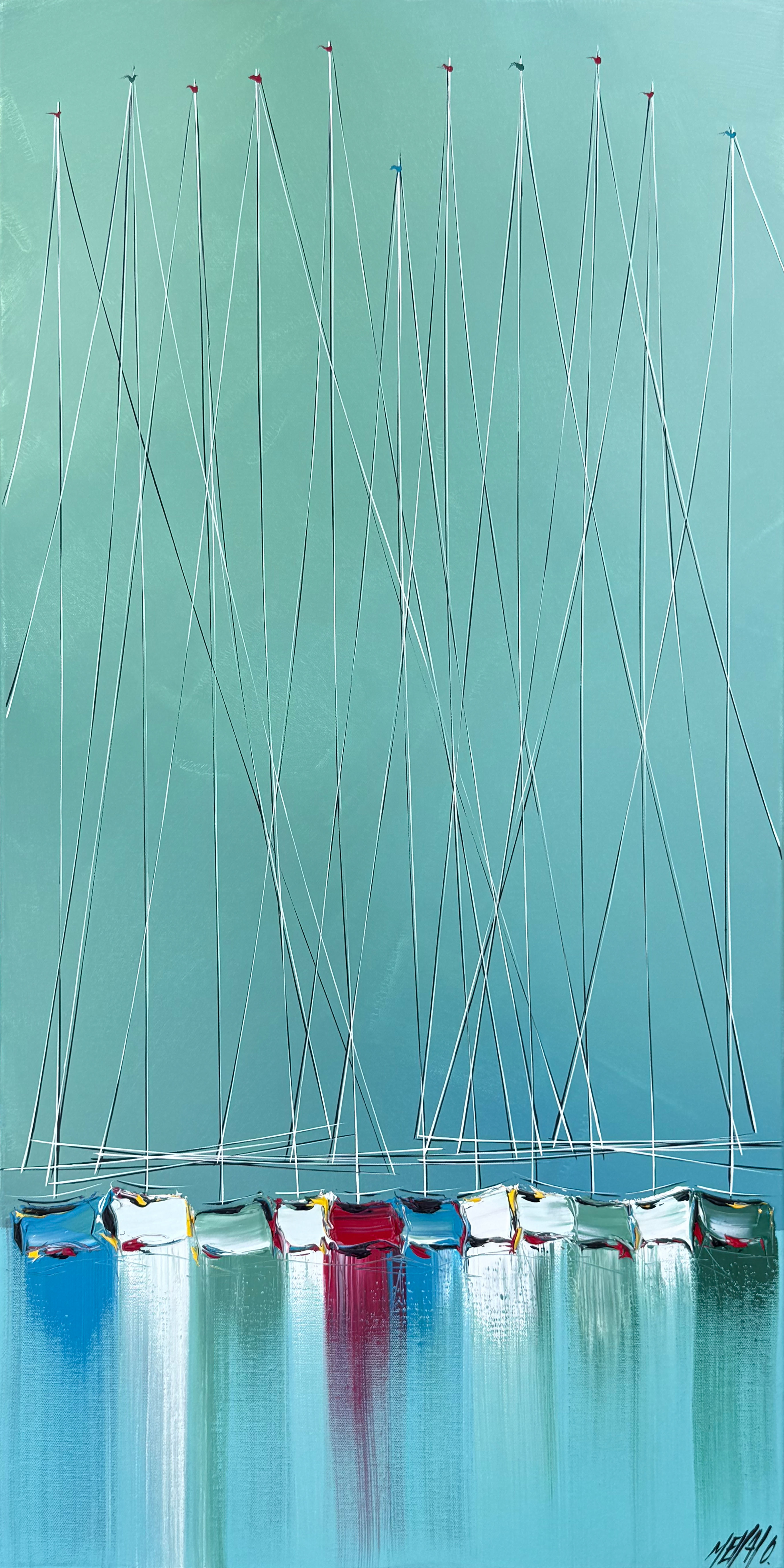 Eau turquoise... | 50x100cm