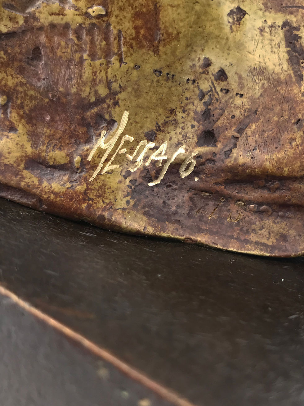 Miniature : La famille heureuse... "BONHEUR" 7/8 (version marron, or et marron)