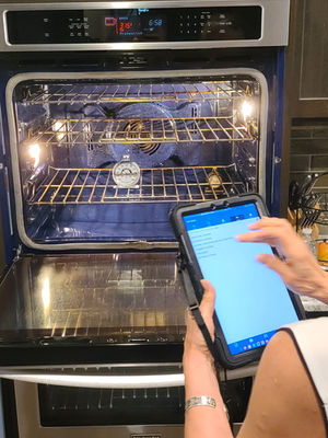 Certified Home Inspector Anita - Inspecting the Oven