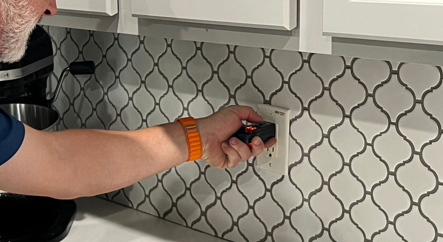 Home inspector during home inspection