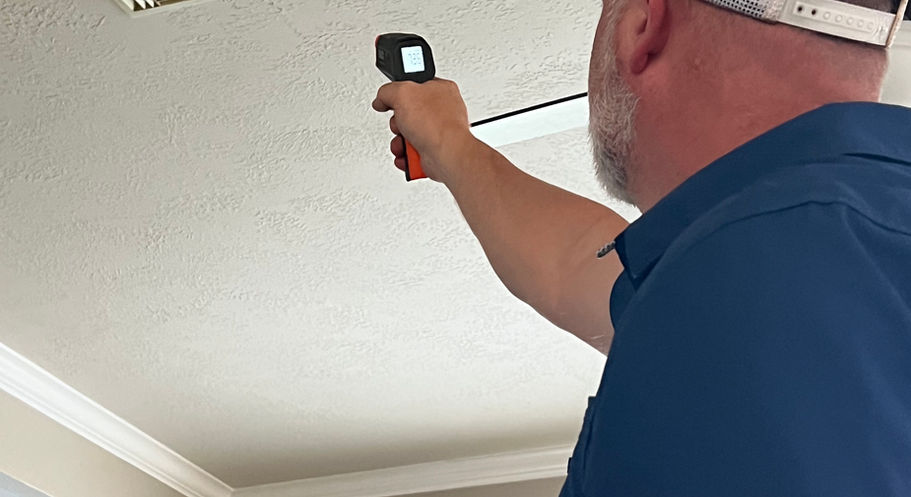 Home inspector during home inspection