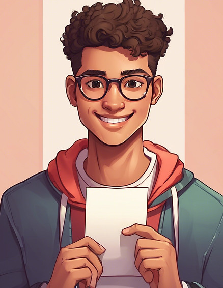 a SAT test taking student who just passe