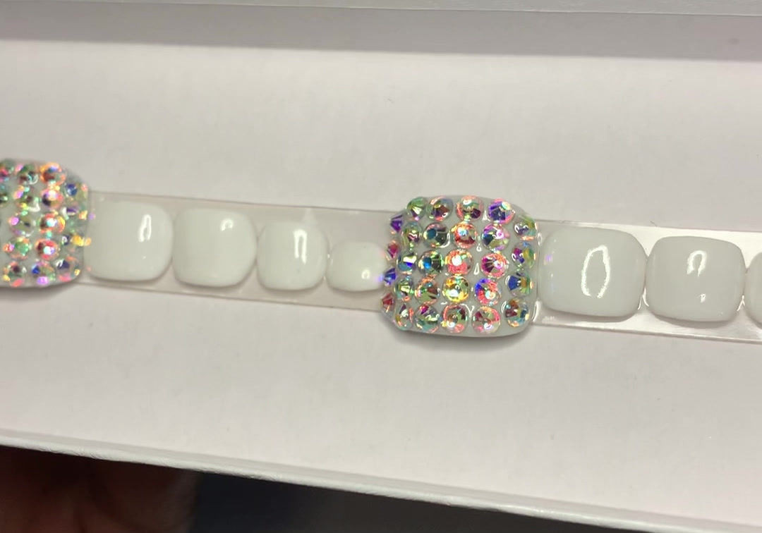 WHITE BLING SET ( ASSORTED COLORS)
