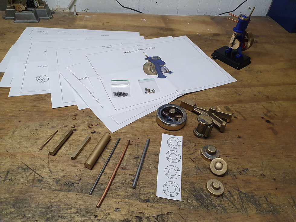 Thumbnail: Wobbler steam engine, casting kit.