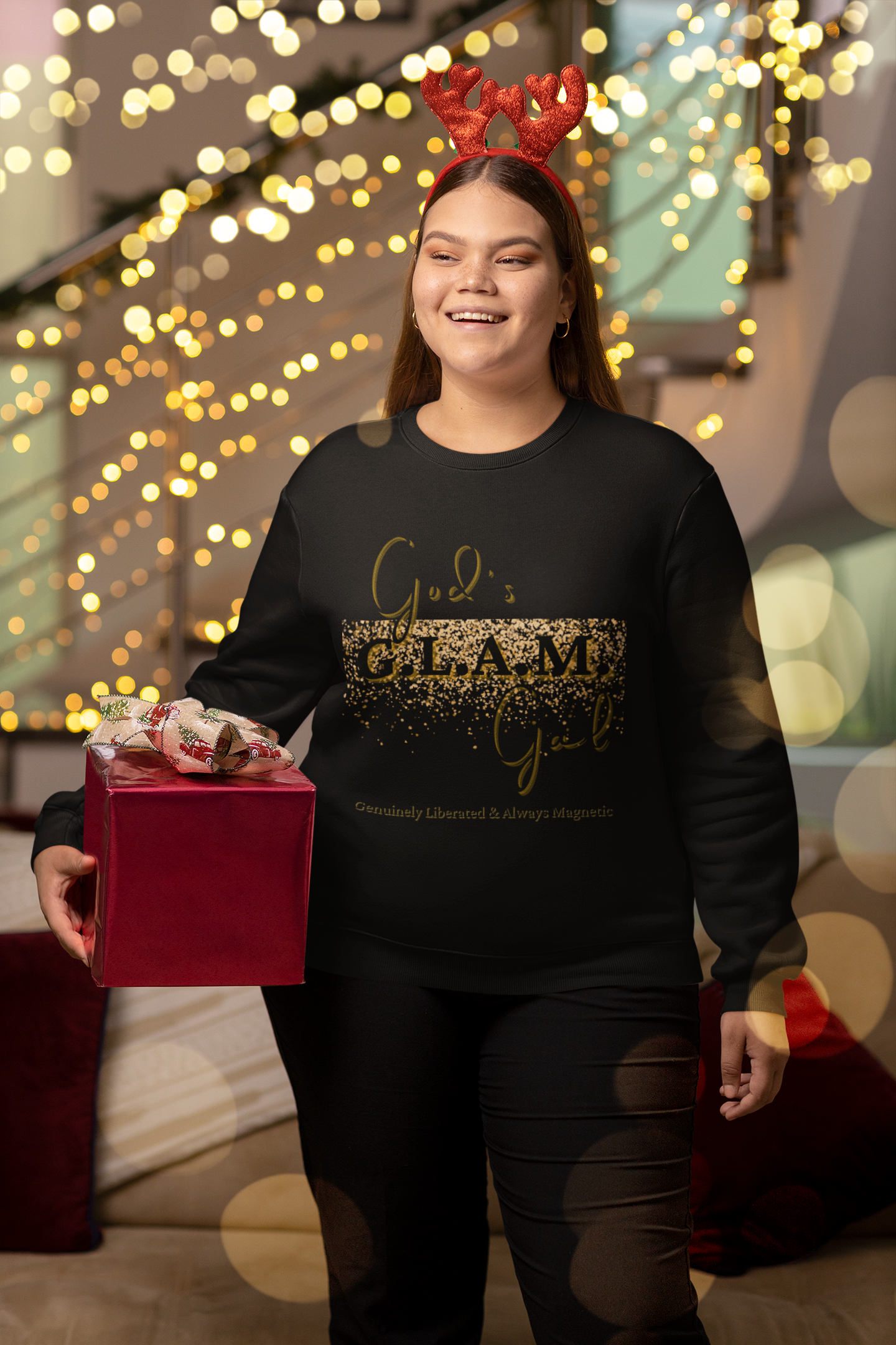 God's G.L.A.M. Gal Sweatshirt (black)