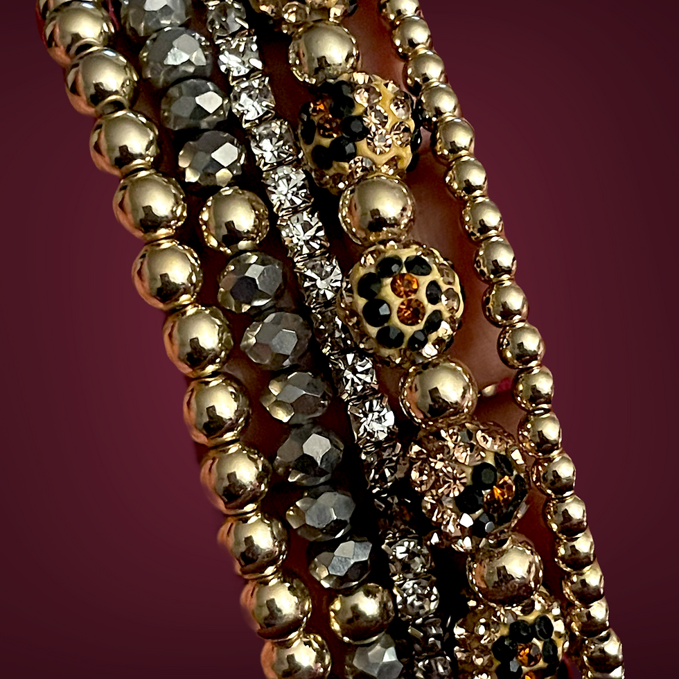 Thumbnail: Marble-lous stacked bracelets (Wilderness)