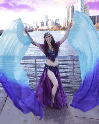 Mystica Fay aka Mystica Fae or Mystica Faye or Mystica Fiora performing belly dance with fan veils-Mystica Fay aka Mystica Fae or Mystica Faye or Mystica Fiora performing belly dance with veil- currently in Melbourne