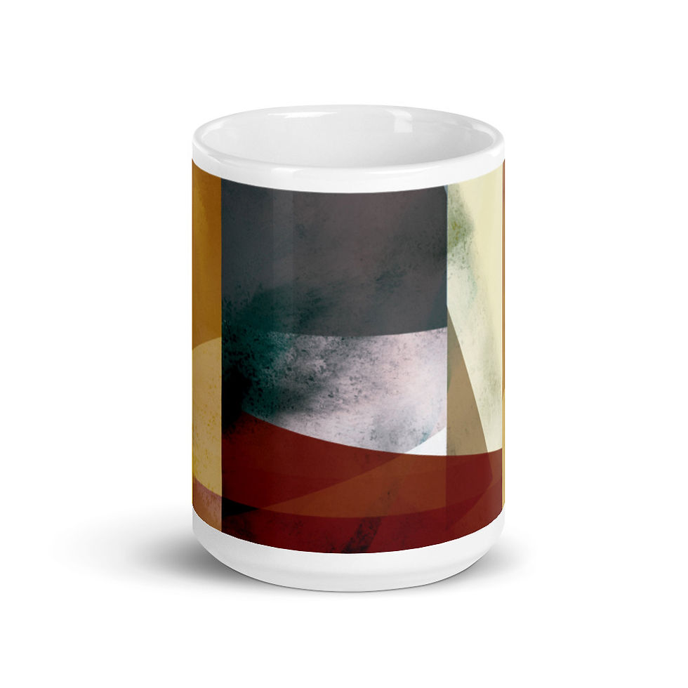 Miniatura: Cubism_White glossy mug