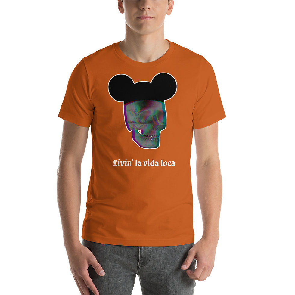 Miniatura: Livin' la vida loca_ white text Short-Sleeve Unisex T-Shirt 