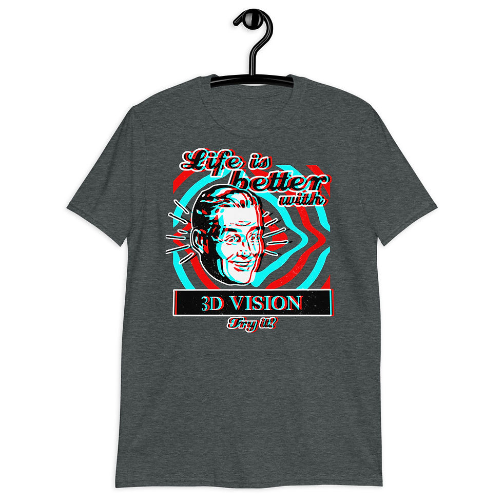 Miniatura: 3D Vision Short-Sleeve Unisex T-Shirt copia