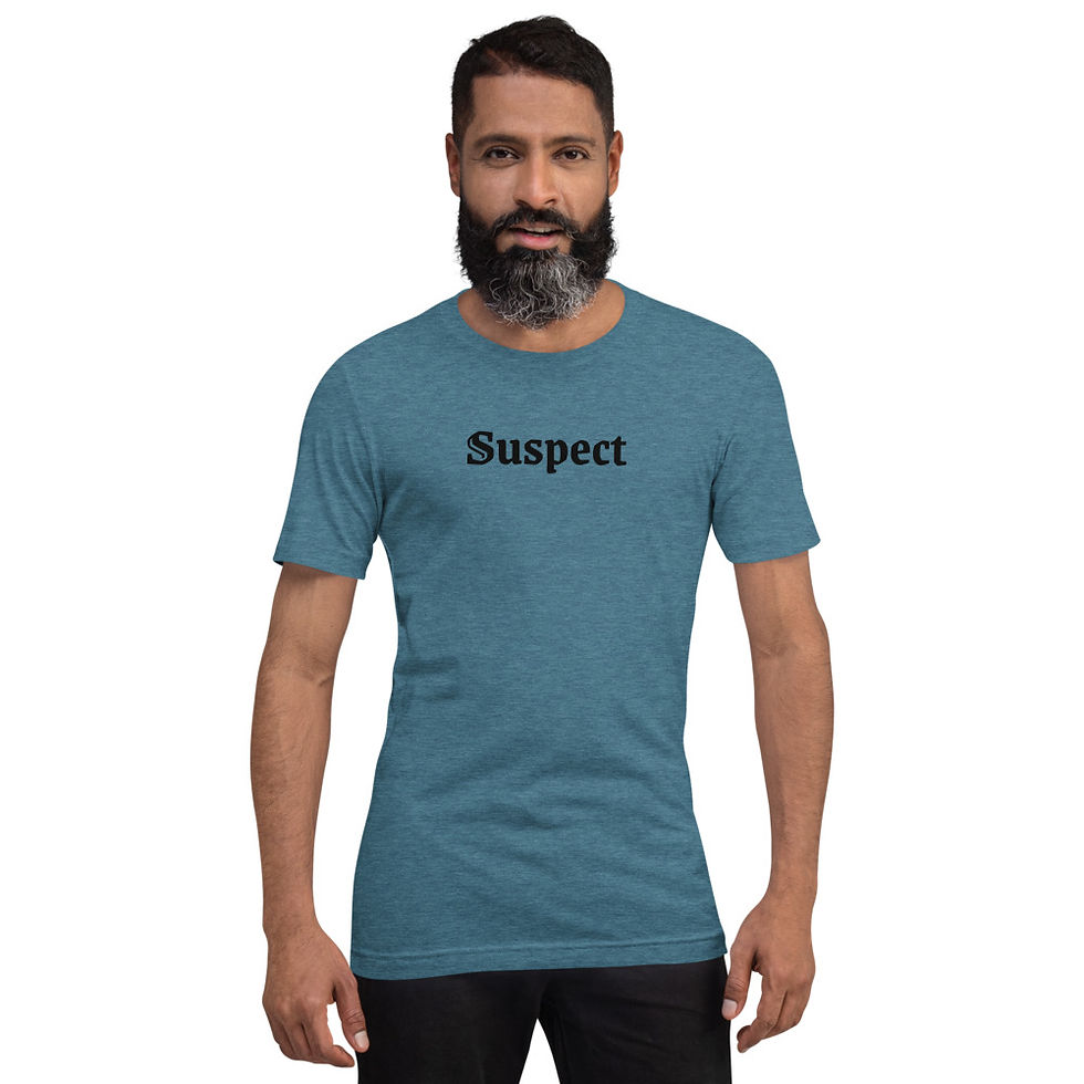 Miniatura: Suspect Short-Sleeve Unisex T-Shirt (black print)