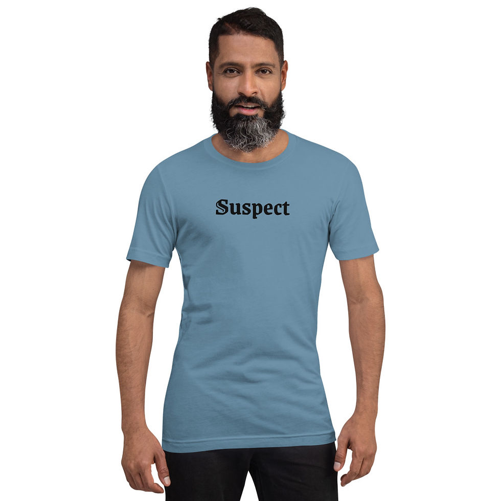 Miniatura: Suspect Short-Sleeve Unisex T-Shirt (black print)
