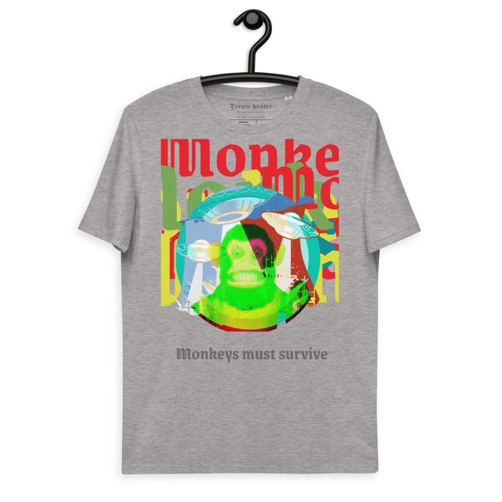 Monkeys must survive!_Unisex organic cotton t-shirt