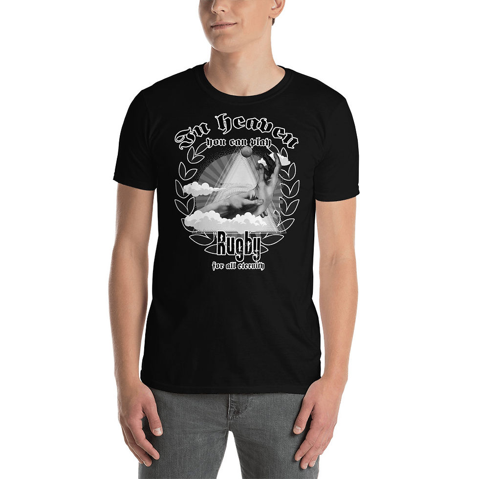 Miniatura: What can you do in heaven?_Rugby_1T  Short-Sleeve Unisex T-Shirt 