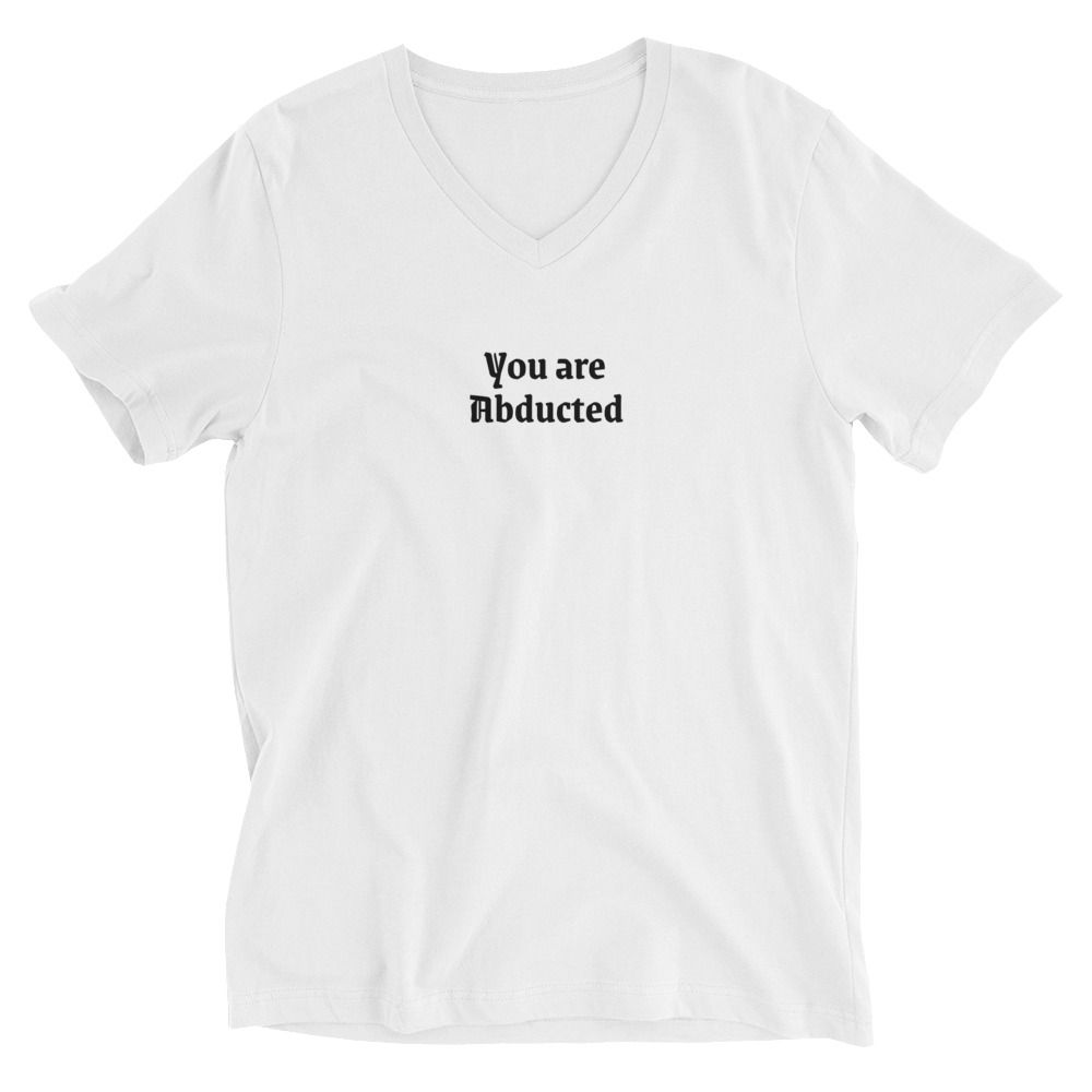 Abducted Unisex Short Sleeve V-Neck T-Shirt (only front print)
