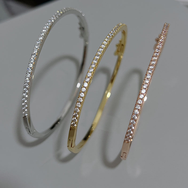 Top Quality Fashion Lovely Bangle Pure Sterling 925 Silver Jewelry For Women Des