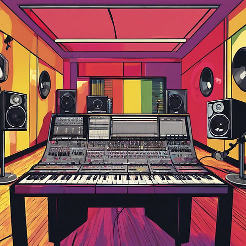 Modern recording studio with lead and backing singers .jpg