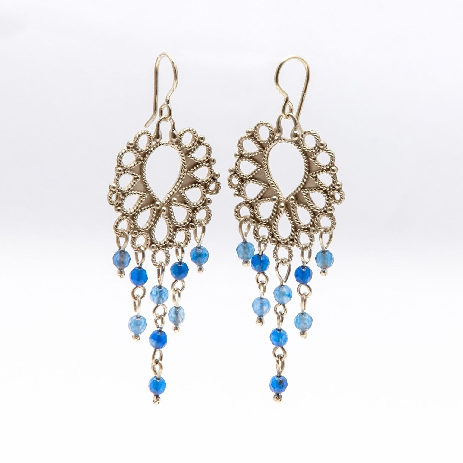 Sudraba auskari "Vidusjūras deja"