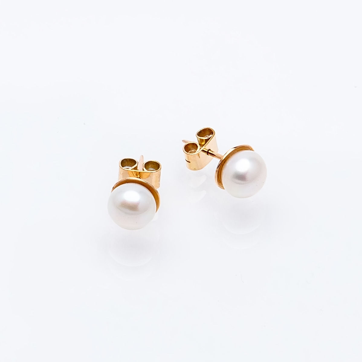 Zelta auskari "Saules asara" ar pērli