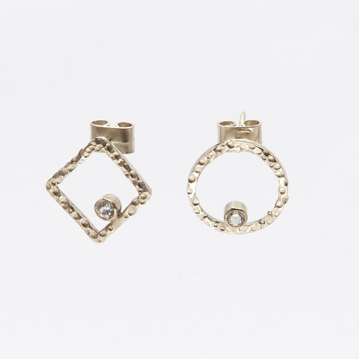 Sudraba auskari "Diena un nakts"