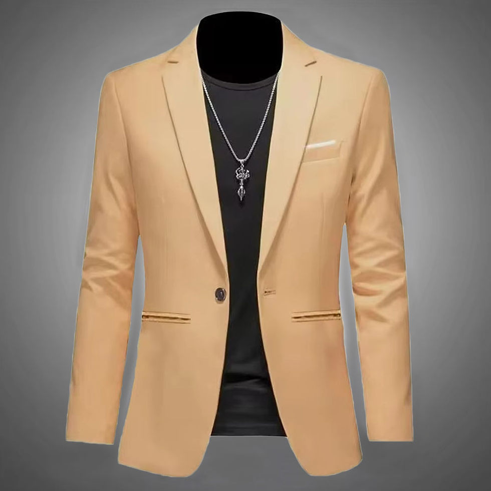 Miniatura: Jaqueta masculina casual social de corte ajustado