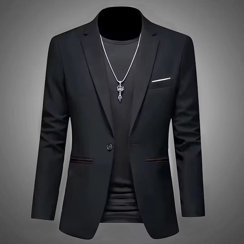 Miniatura: Jaqueta masculina casual social de corte ajustado