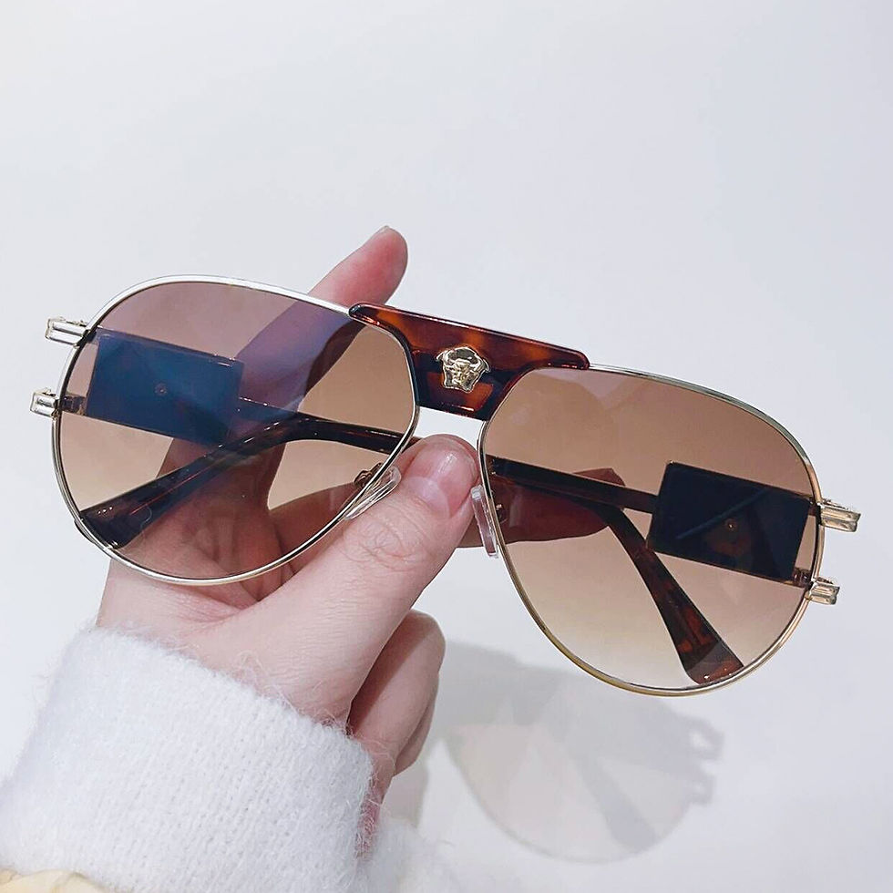Miniatura: Classic Aviation Sunglasses Women Brand Designer Cattle Head