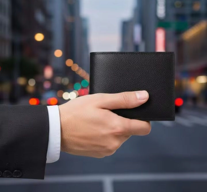 Miniatura: Carteira Porta-Cartões Dobrável Masculina