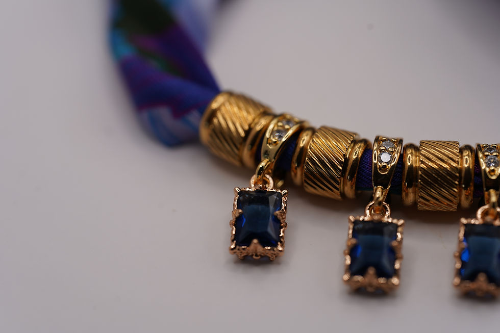 Miniature : Bracelet 3 charms Blueflower