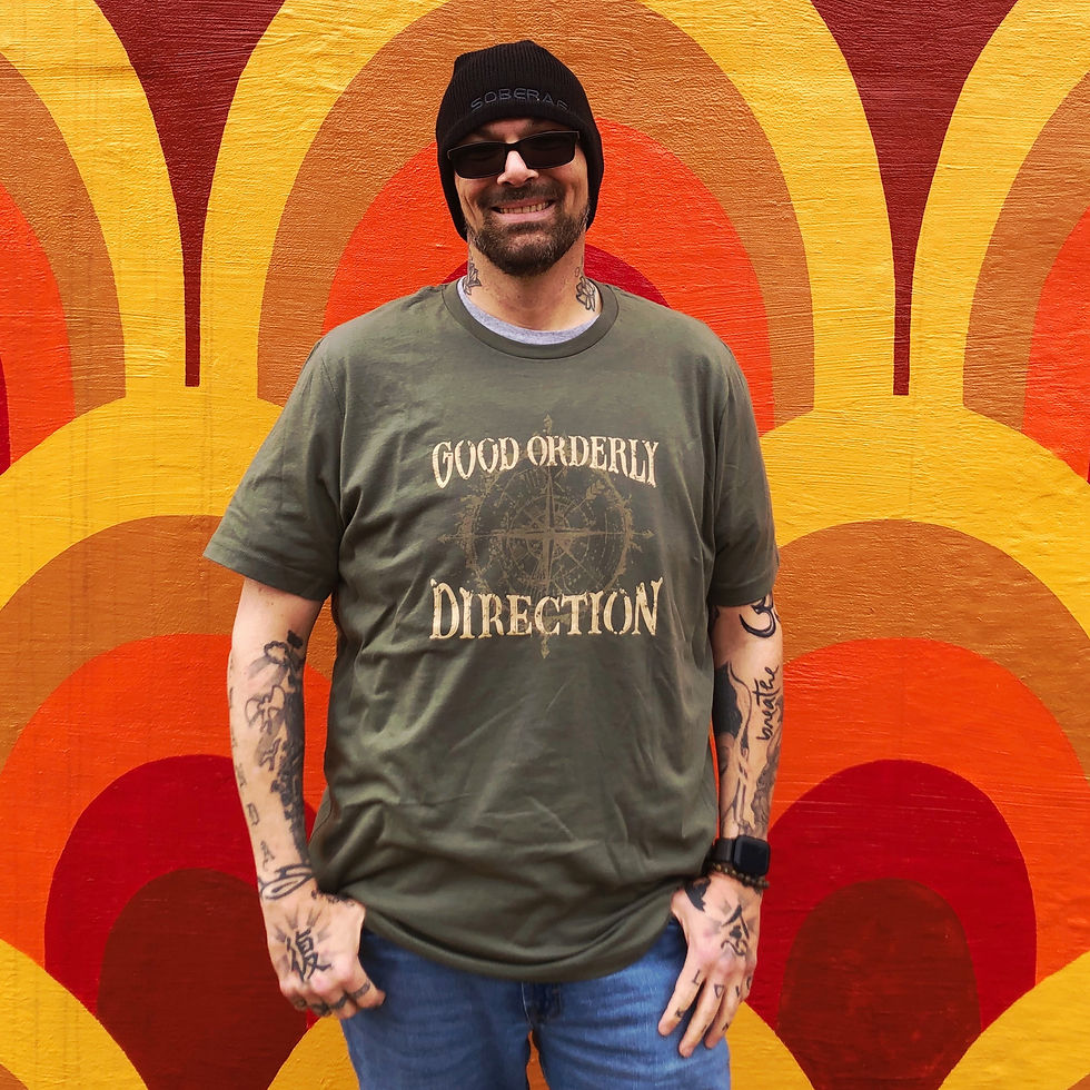 Thumbnail: Sober "Good Orderly Direction" Vintage Compass Recovery T-Shirt