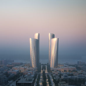 Foster + Partners presenta las Torres Lusail en el nuevo distrito comercial de Qatar