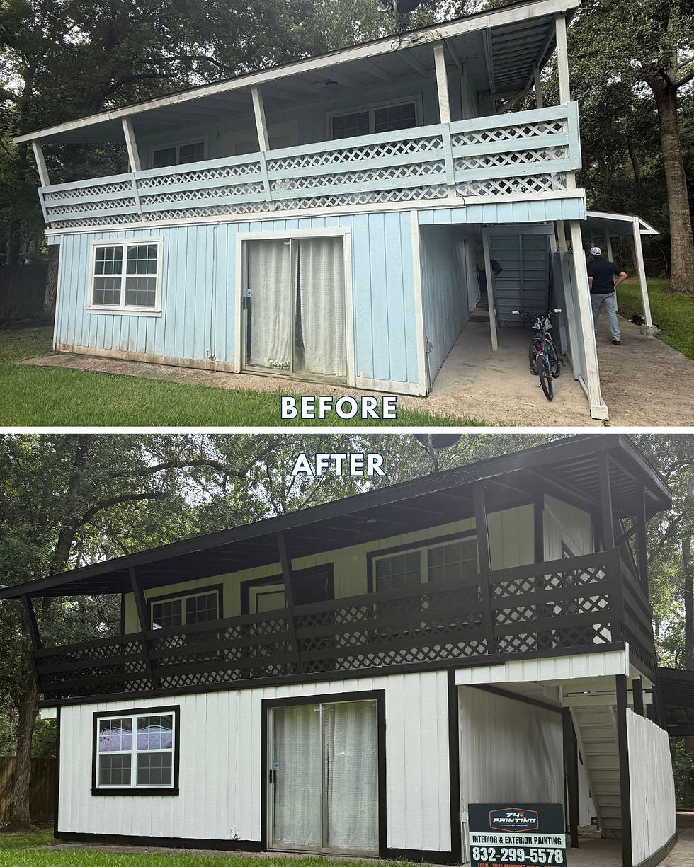 Exterior painting project completed in North Houston by 74 Painting
