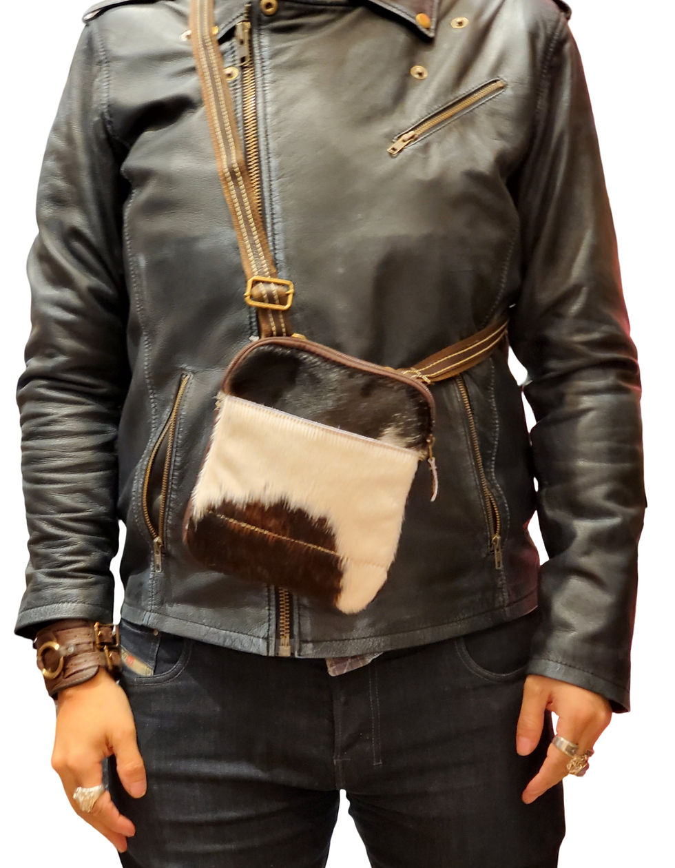 Thumbnail: Wylder Fur Small Messenger Sling