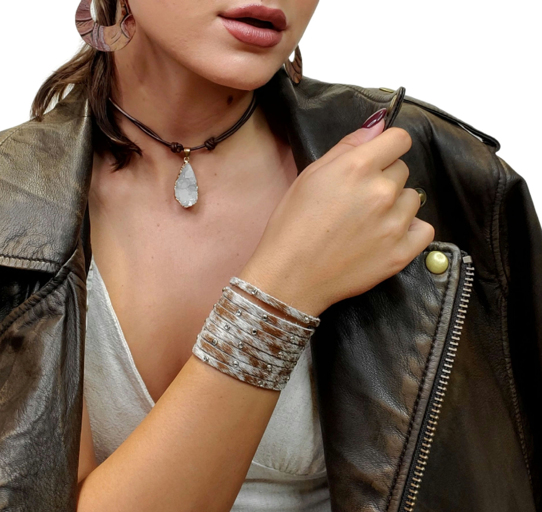 Rae Rhinestone 2" Fringe Bracelet 