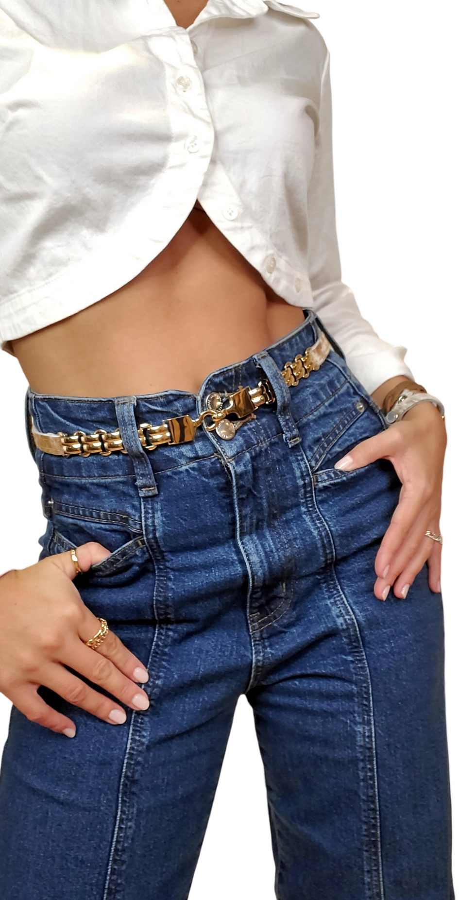 Thumbnail: Wren Cowhide Chain Wrap Belt 