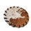 Thumbnail: Bibi Round Leather  Stitched Logo Fur Coasters