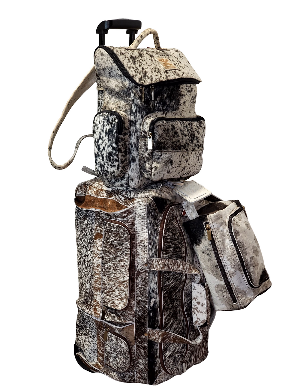Thumbnail: Rey Exotic Print/Fur Travel Set 