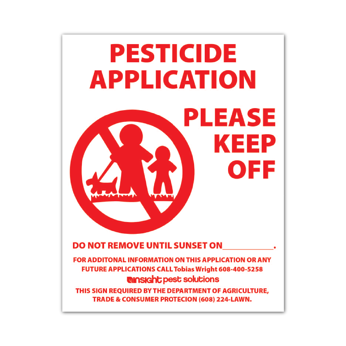 INSIGHT - Yard Sign - Wisconsin (Sold In Packs of 2500)