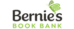 This is an image of the Bernie's Book Bank logo. In Black and light green colors, with a butterfly on top of the logo.