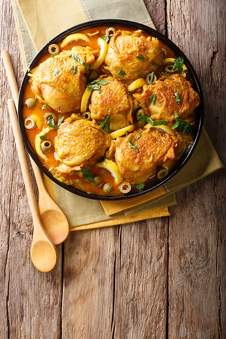 Moroccan food_ tajine chicken with salt