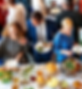 catered company buffet table