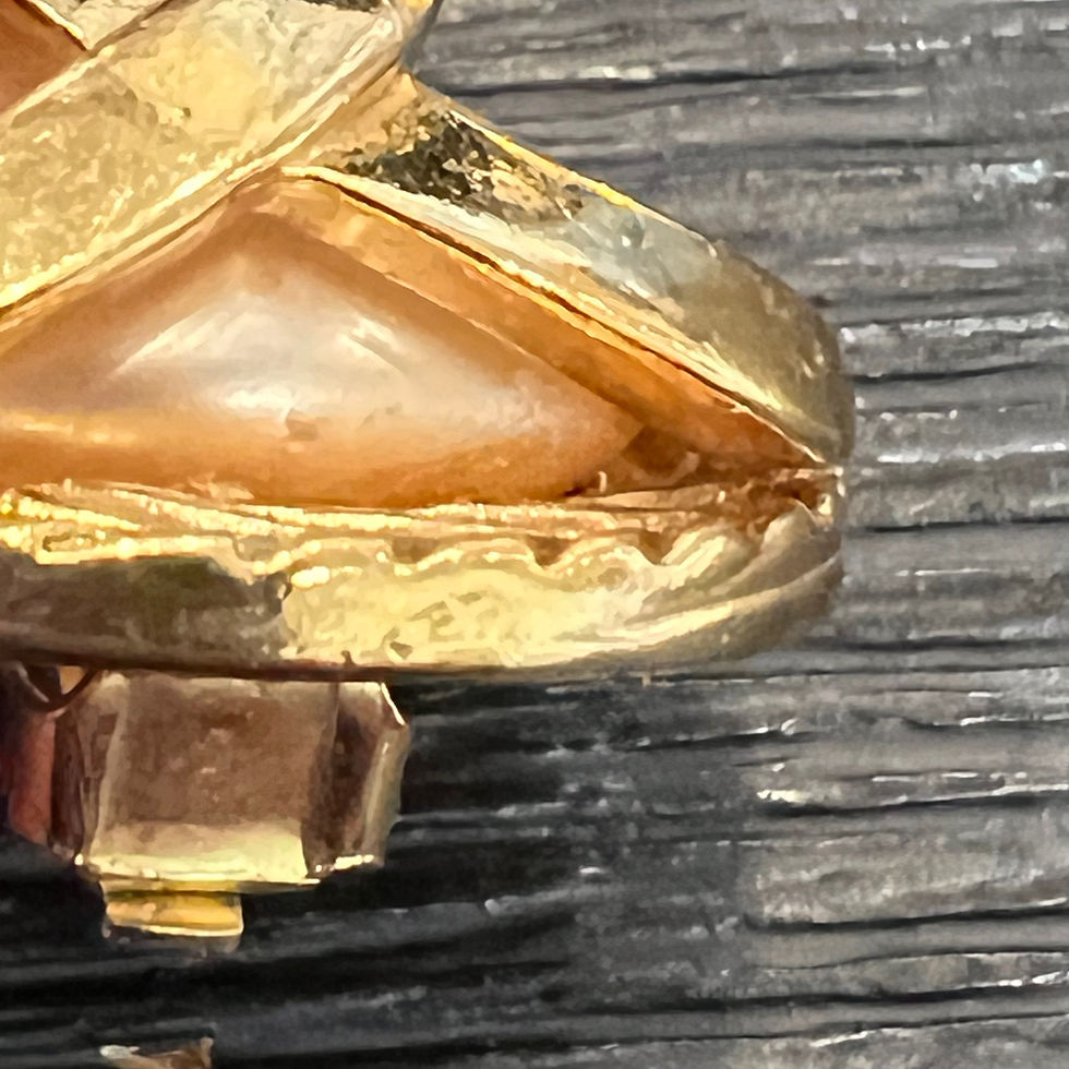 Thumbnail: Chanel Authentic  Vintage Pearl And Gold CC Earrings 