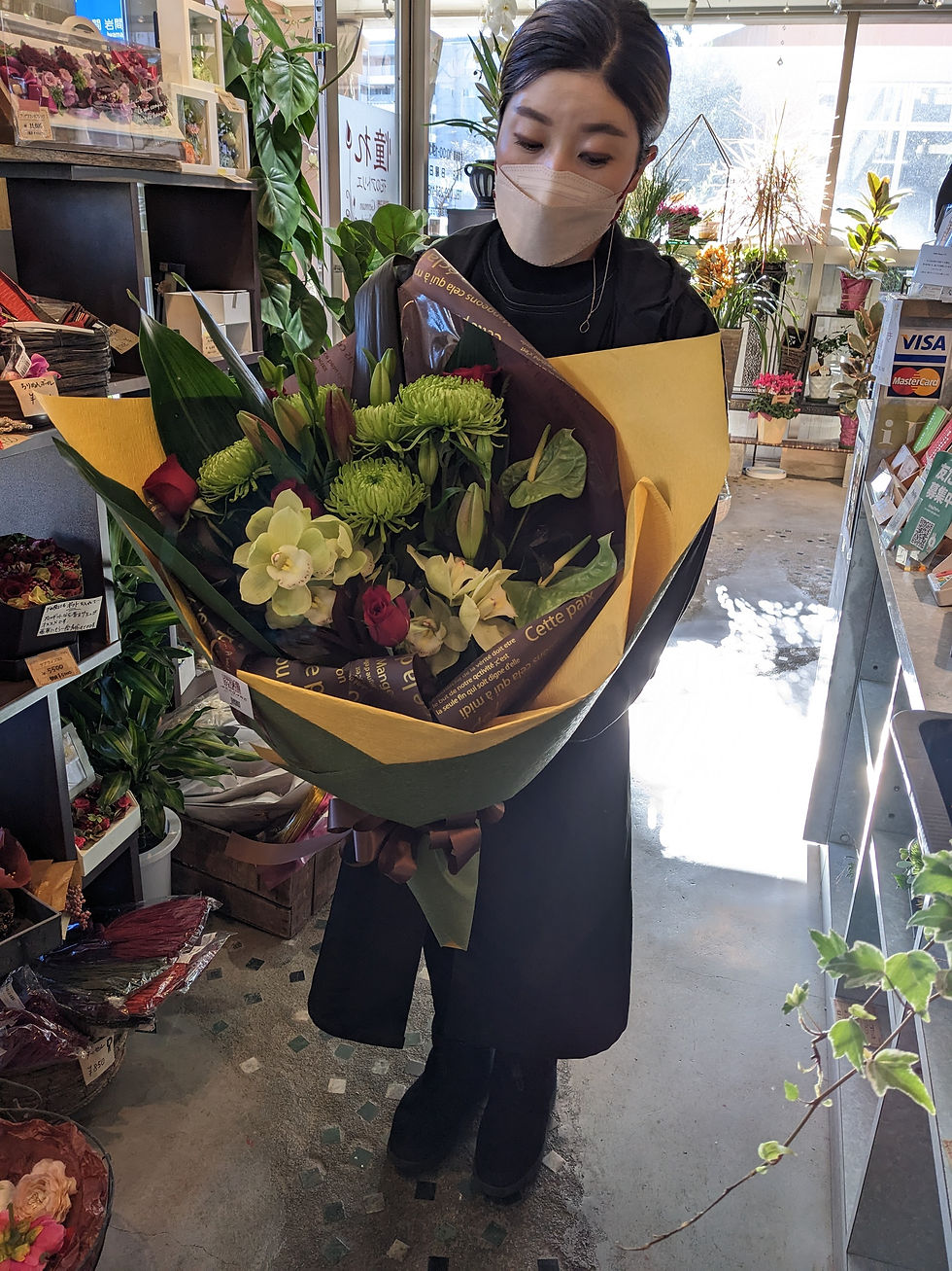 サムネイル： グリーンを基調にした花束