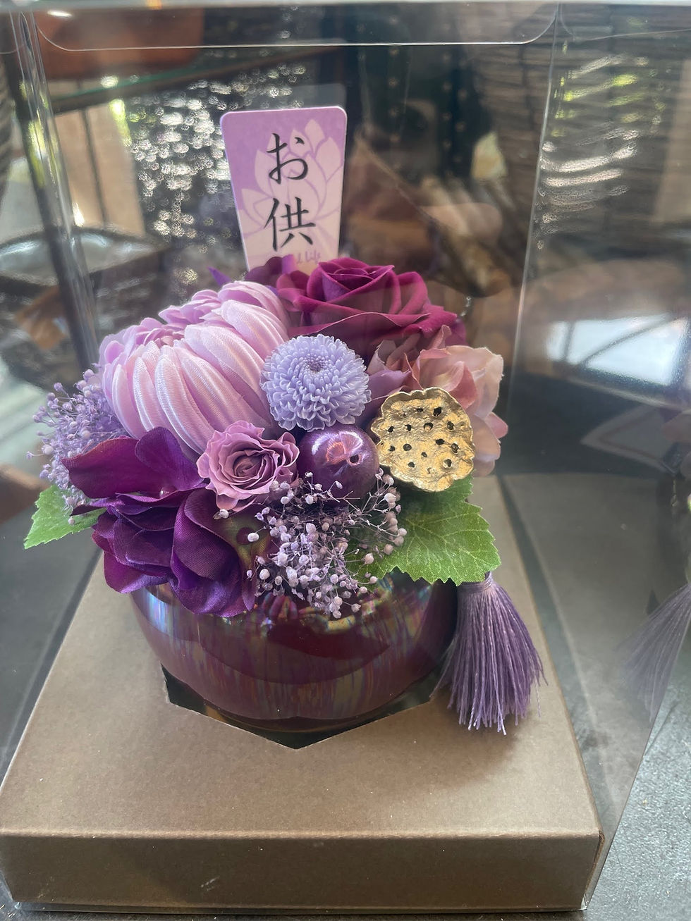 サムネイル： プリザーブドフラワー 仏花 お供え ペット 新盆 御供花 ブリザード ほのか