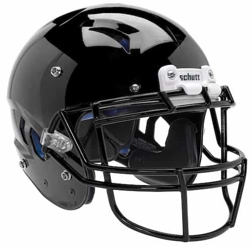 Black Schutt Vengeance Pro LTD Varsity Helmet with black mask