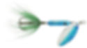 Blue Green Feather Original Rooster Tail