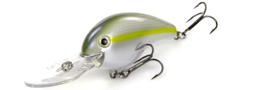 Yellow and silver Strike King 10XD Deep Diving Crankbait
