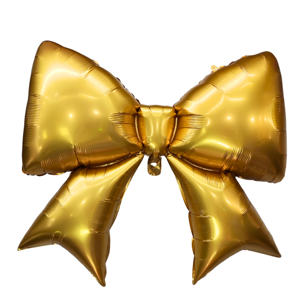 ბუშტი - ოქროსფერი ბანტი