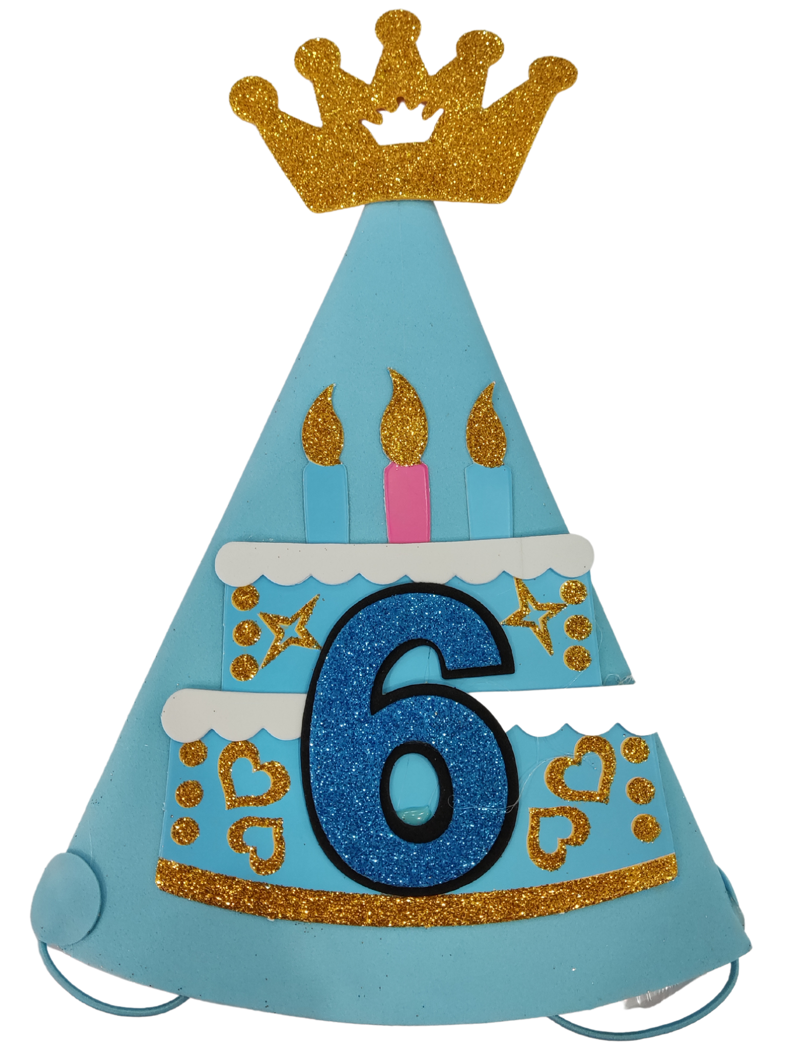 ციფრიანი ქუდი - 6, ცისფერი